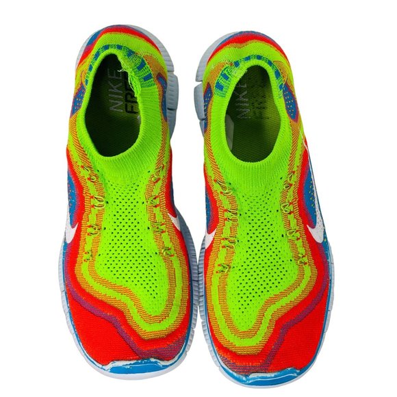 Nike Mens‎ Free 5.0 Flyknit Rainbow Shoes 615805-316 main image 5